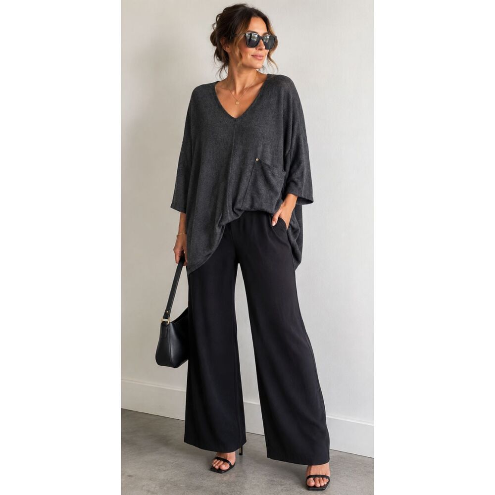 Kerisma Raven Mercerized Wool Blend Oversized Top Women's Size S/M